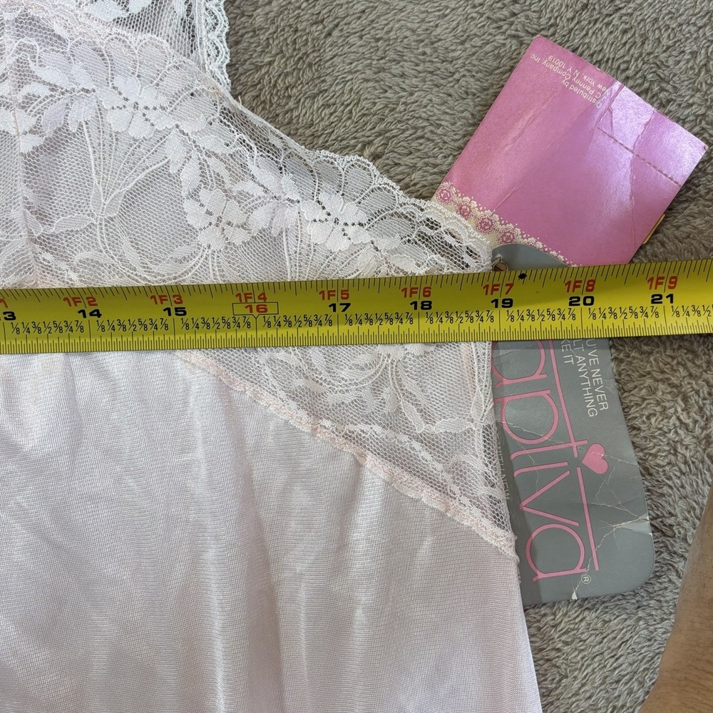 NOS Peignoir Set Sz M Pink Lace Made USA Nightgown + Robe Romantic Feminine - Picture 3 of 8